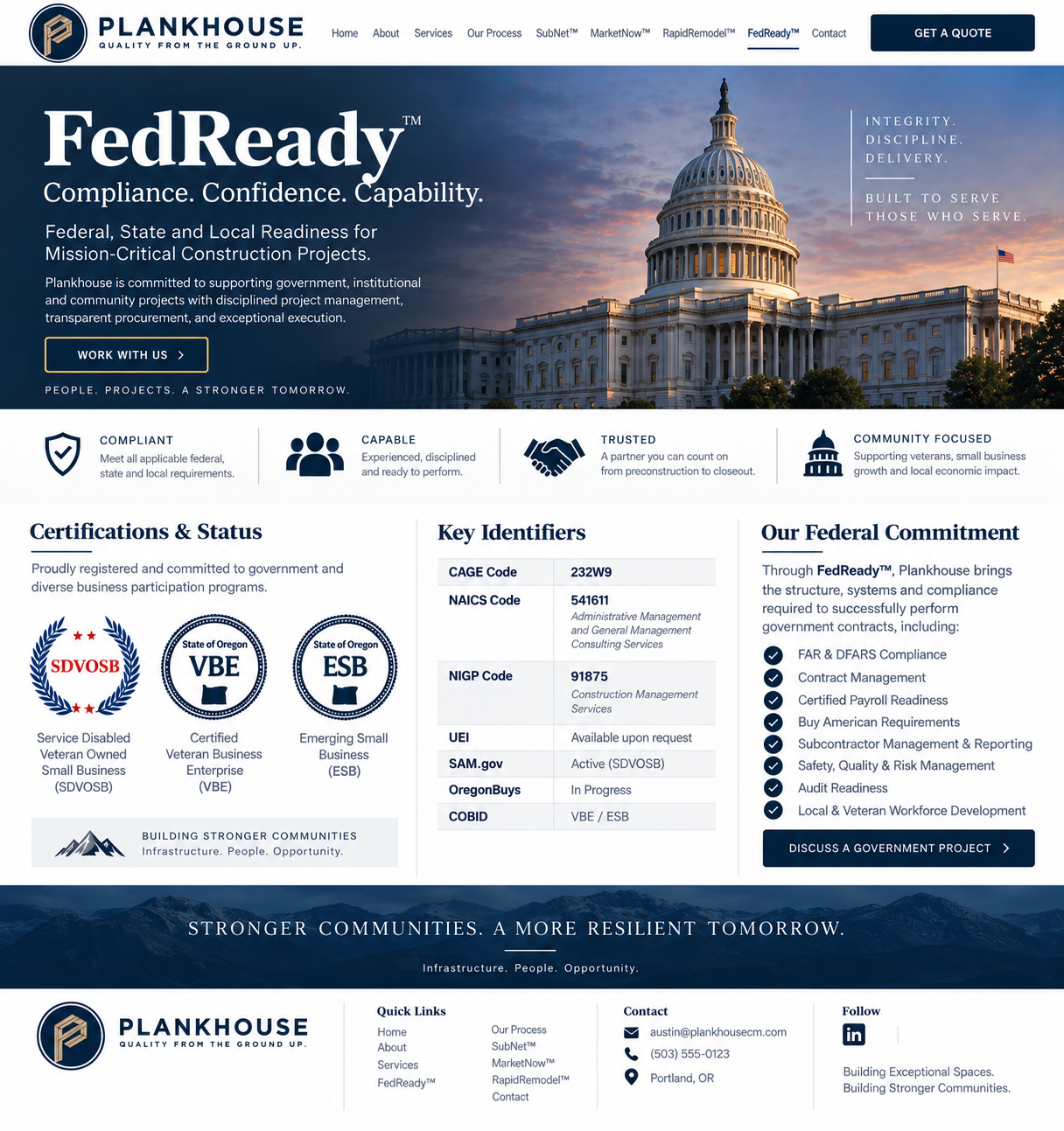 Plankhouse FedReady government contracting readiness
